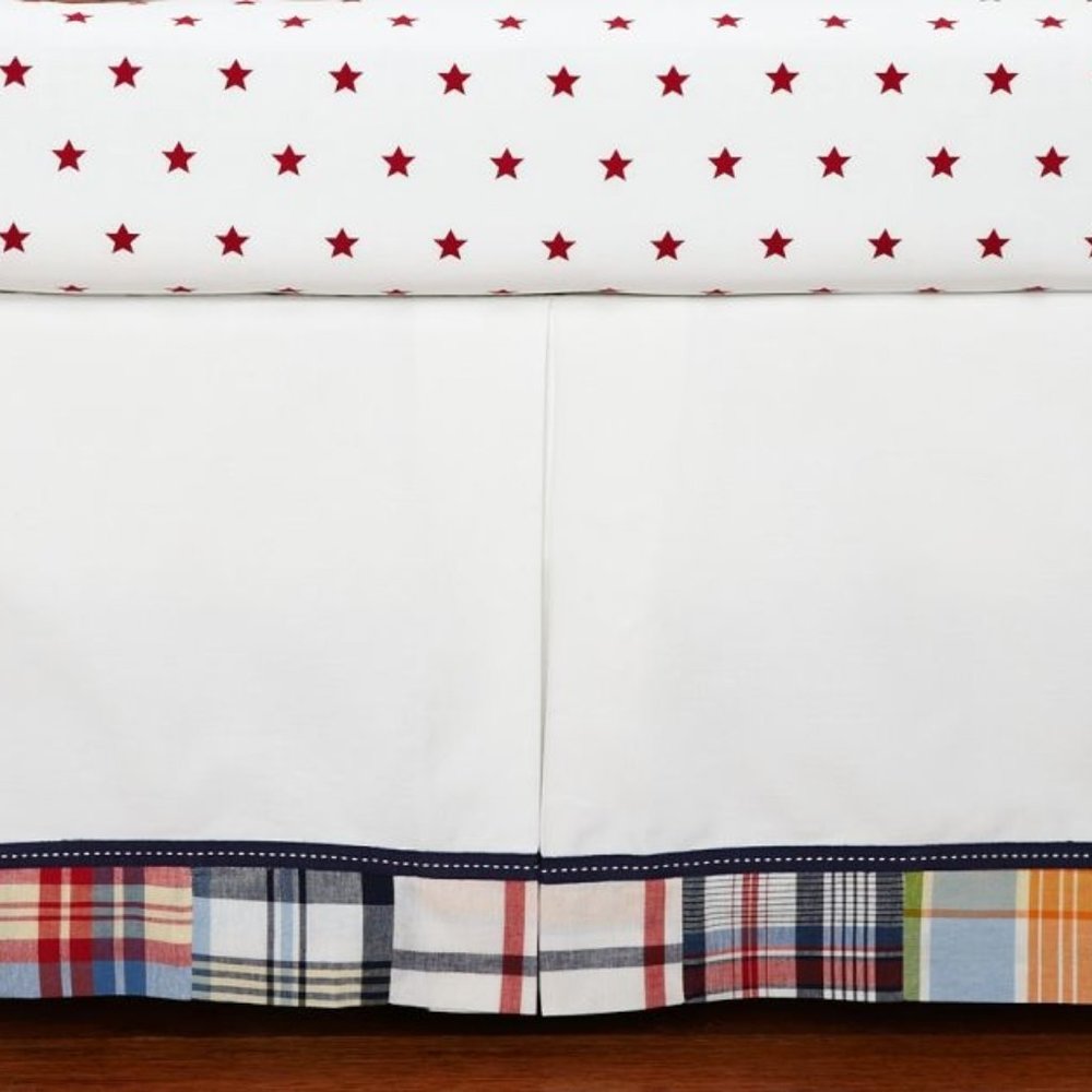 Pottery Barn Kids Madras Crib Skirt